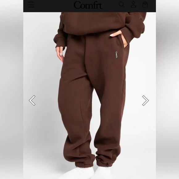 Comfrt Brown Hoodie and Sweatpants Set - size M - Picture 3 of 16